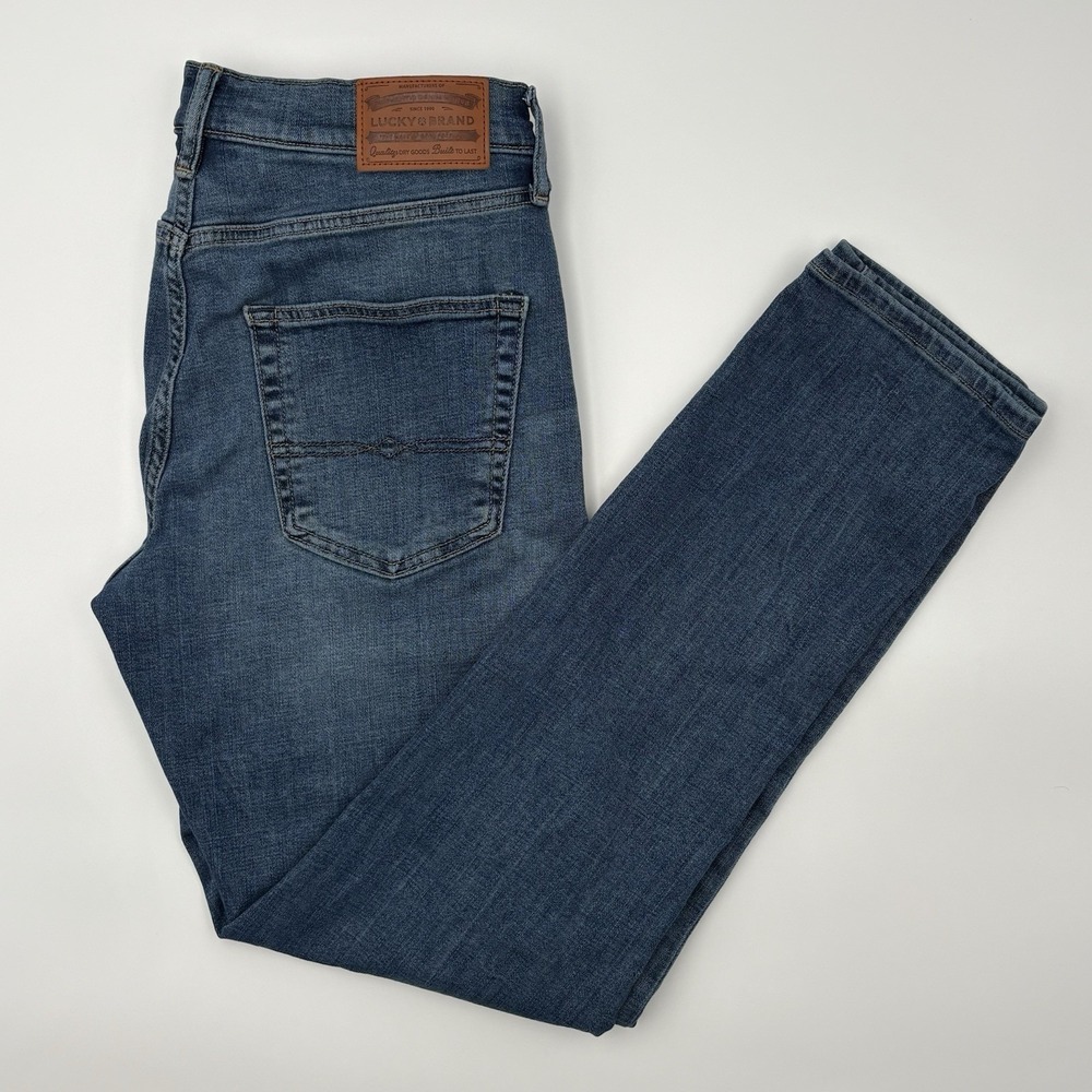 Lucky Brand 412 Athletic Slim Jeans Mens 31x32 Blue Medium Wash Stretch Denim